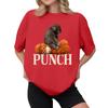 Women's Casual Printed T-Shirt Round Neck Pullover Short Sleeve Top