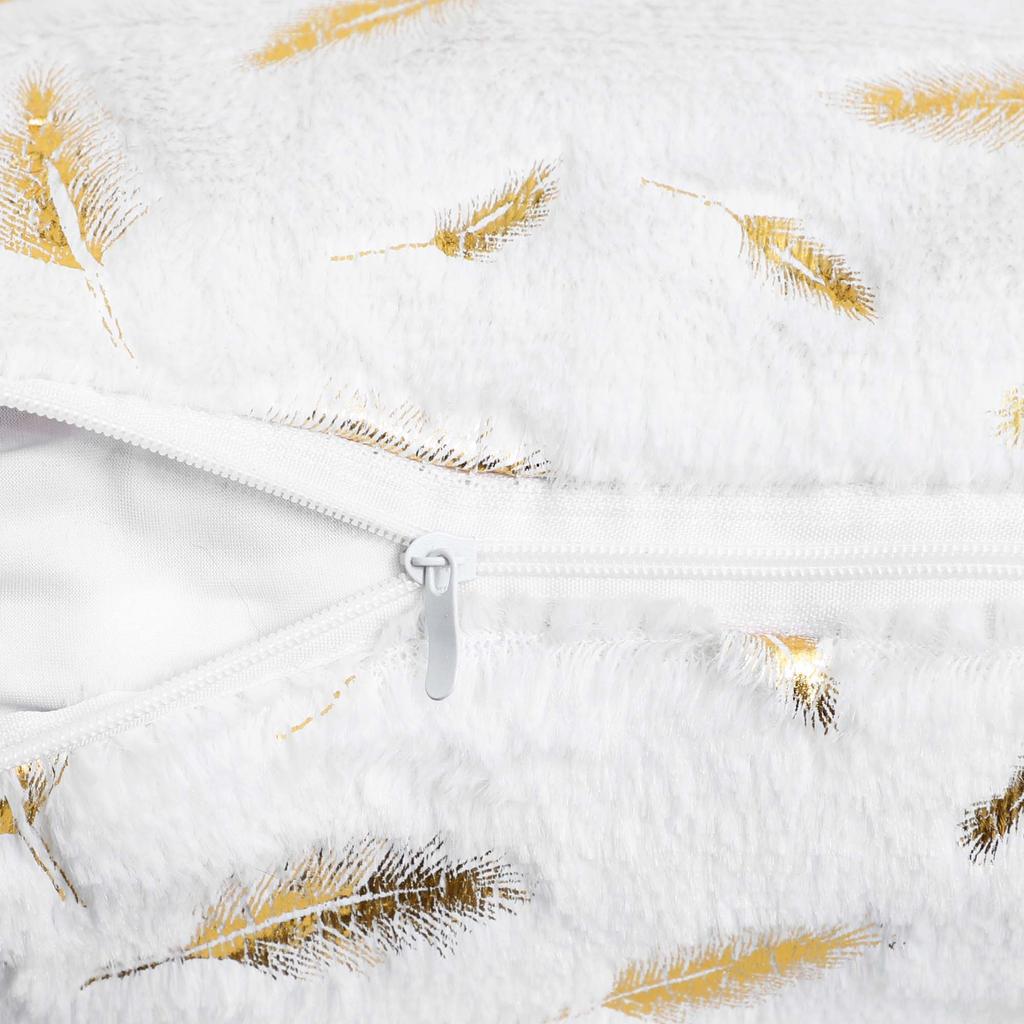 Decorative Pillowcase, Feathers, White