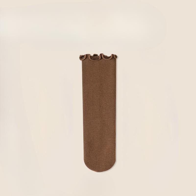 Female Autumn and Winter Style Snow Add Pile To ThickEN To Keep Warm Sleeping Floor In Tube Lace Socks