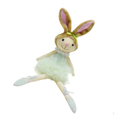 Easter Bunny Doll ,Animal Ornament, Cute Crafts Rabbit Plush Toy, Stuffed Statue for Party Tabletop