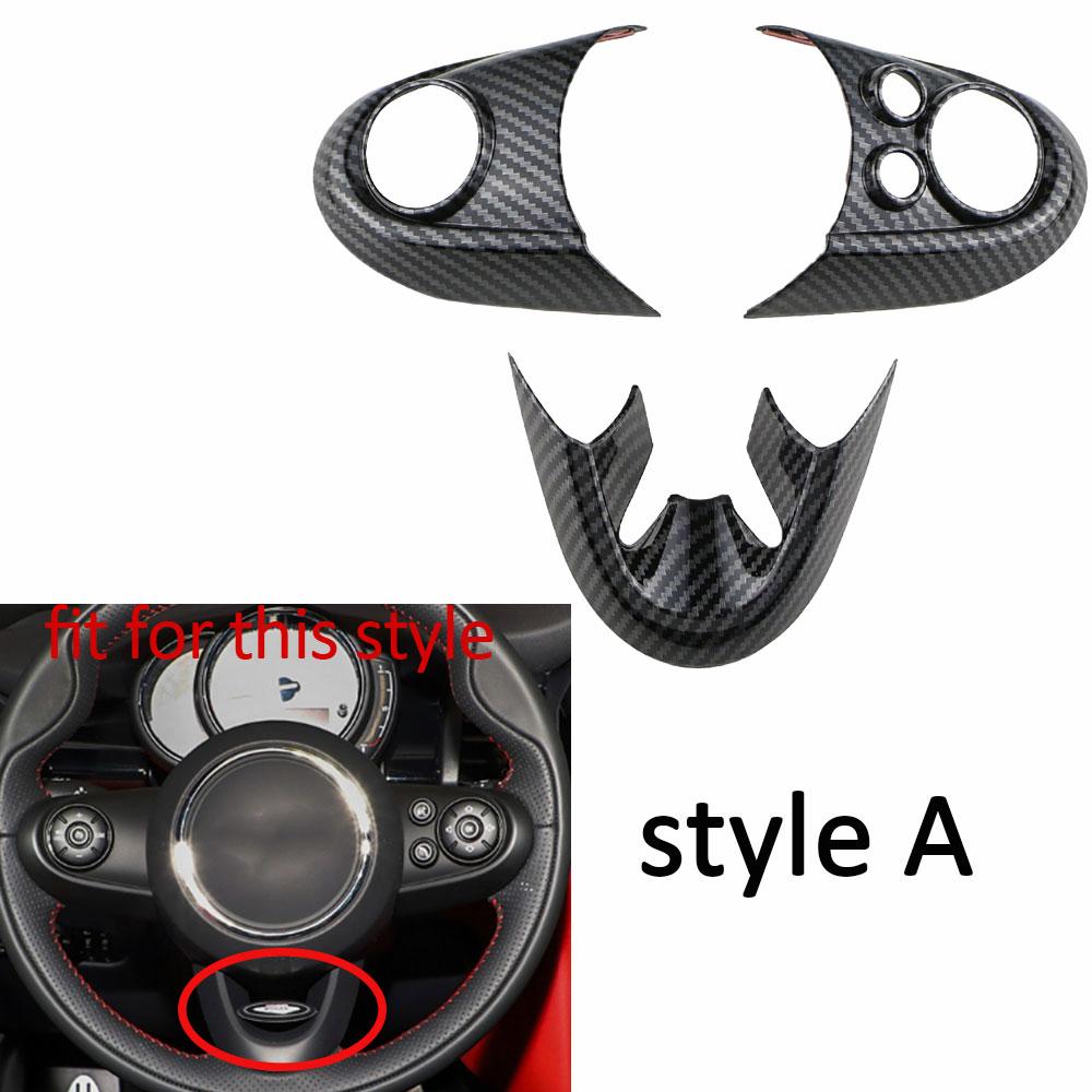 For BMW MINI Cooper F54 F55 F56 F57 F60 Steering Wheel Trim Panel Cover 3Pcs Decoration Sticker Car Interior Accessories