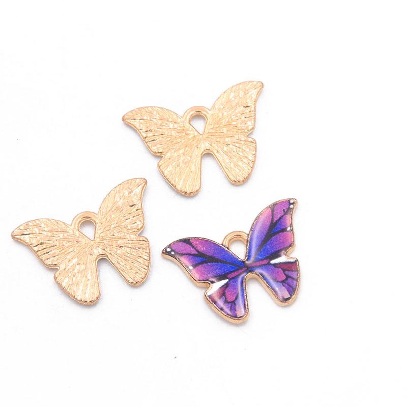 Colorful Enamel Butterfly Pendants - 15 Colors, 2 Styles for DIY Necklaces & Bracelets