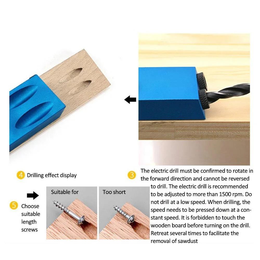 Woodworking Hole Locator Set 7/14PCS Adjustable Drilling Positioning Tool Punching Locator for DIY Projects