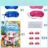 Capybara Party Childrens Poster Sticker With Eye Masks For Games Fun