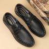 Luxury Brand Men Handmade Leather Shoes Summer Genuine Leather Hollow Out Breathable Casual Shoes High-quality Flat Oxford Shoes