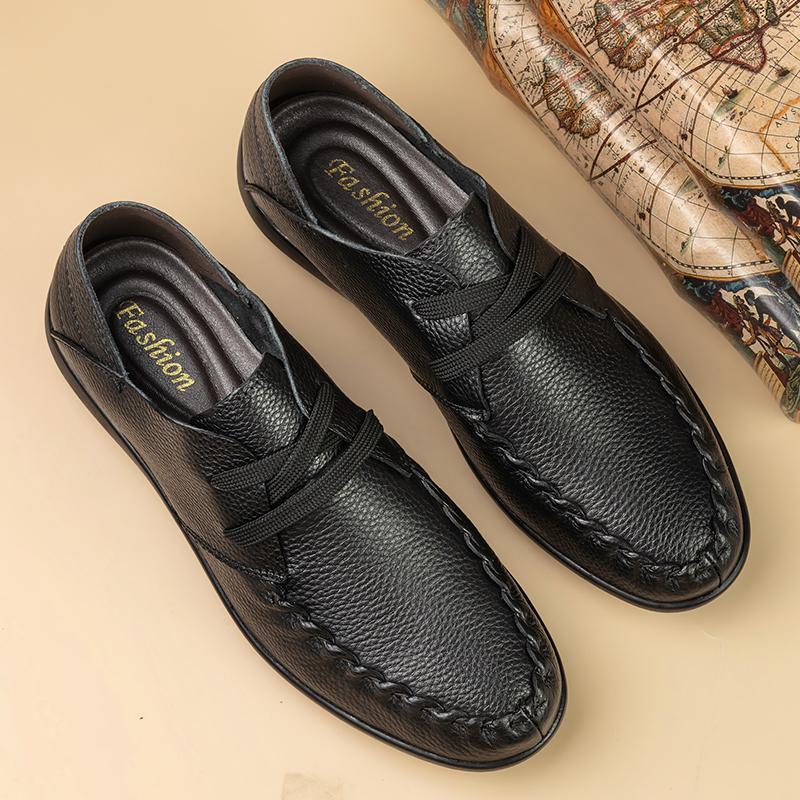 Luxury Brand Men Handmade Leather Shoes Summer Genuine Leather Hollow Out Breathable Casual Shoes High-quality Flat Oxford Shoes