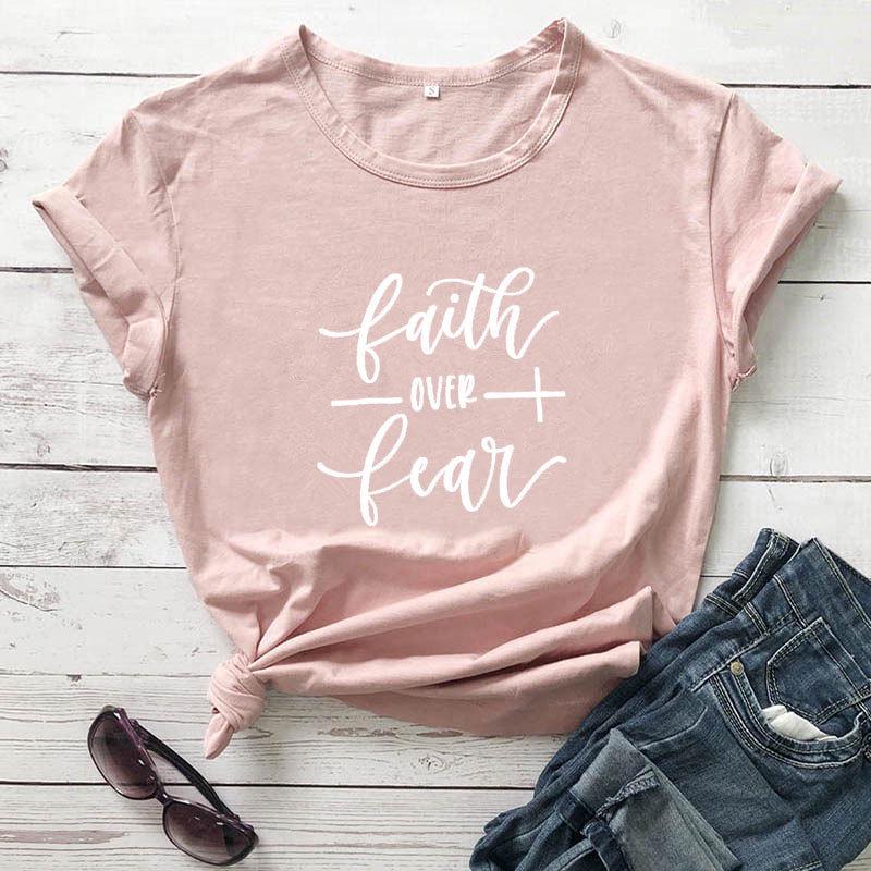 Faith Over Fear Unisex Streetwear T-Shirt - European & American Style