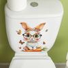 Cartoon Glasses, Rabbit, Carrot, Butterfly, Bathroom Toilet, Wall Decoration Stickers