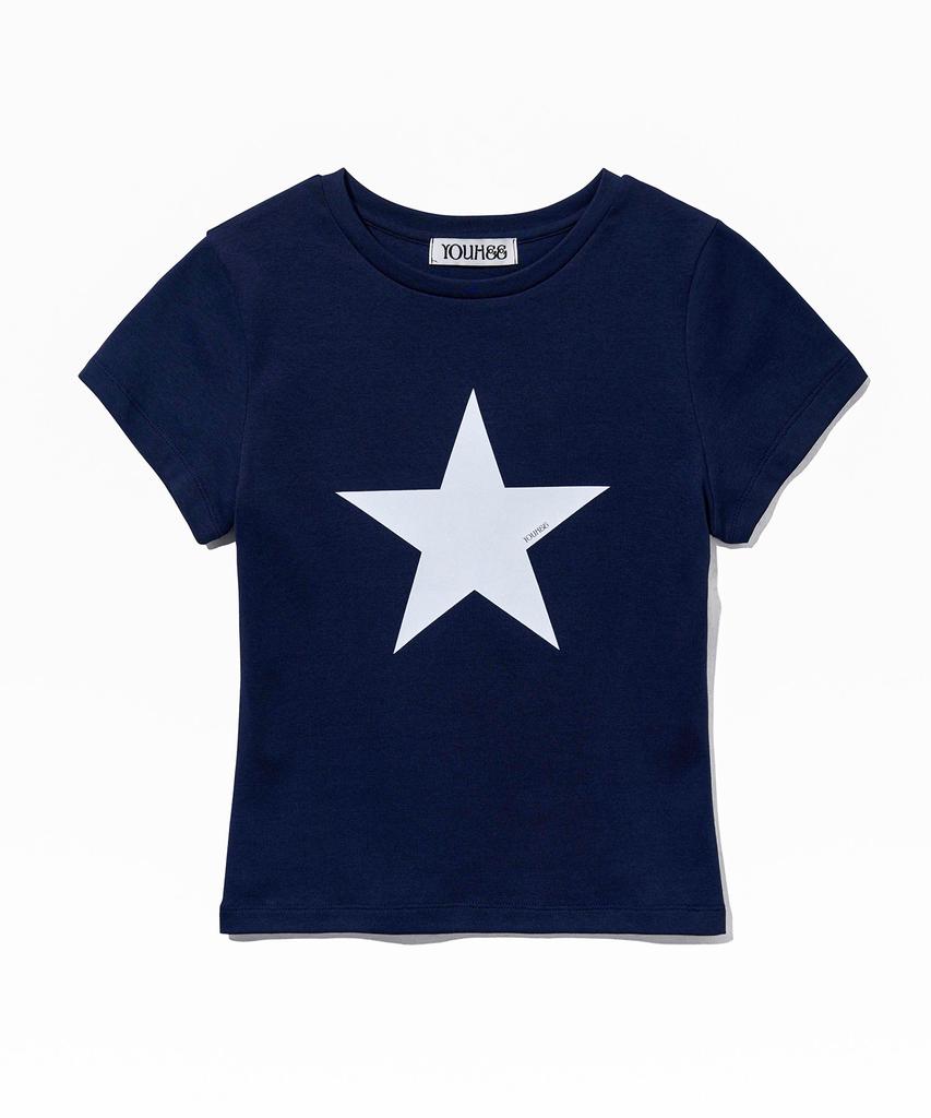 YOUHEE Star Point T-Shirts_Navy