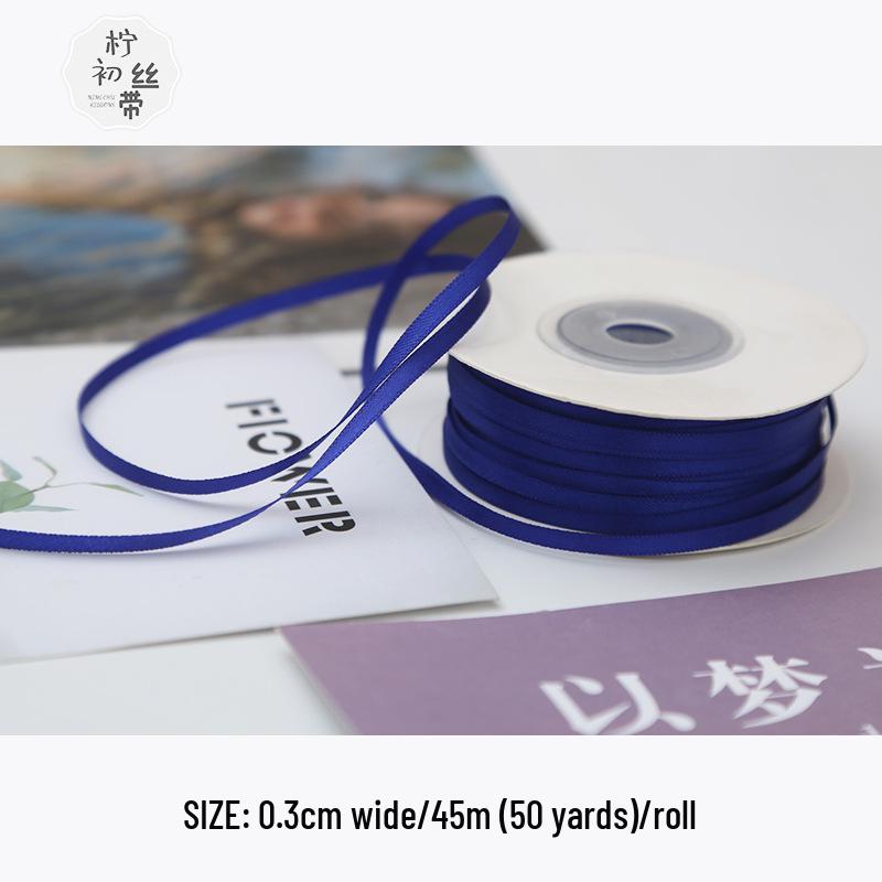 3mm Premium Double-Sided Satin Polyester Ribbon for Wedding Bows and Gift Packaging
