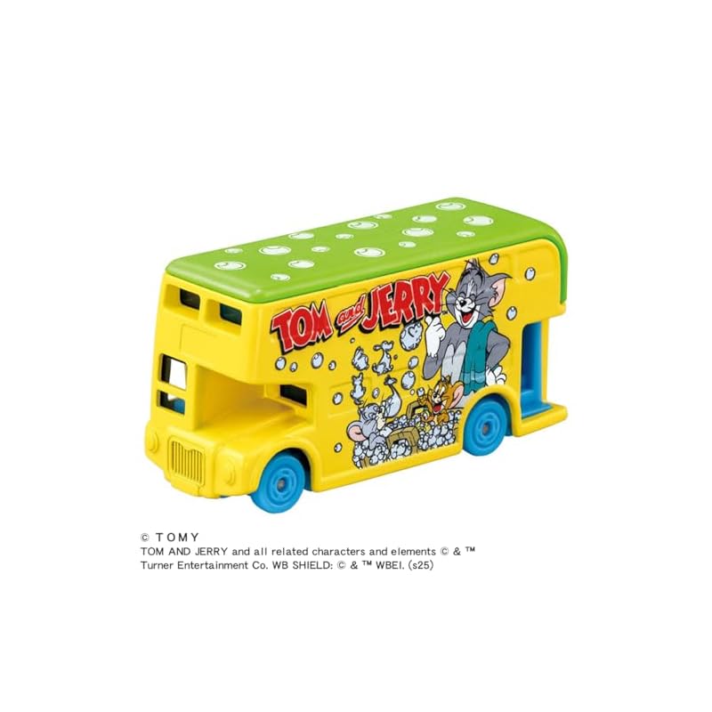 Takara Tomy Dream Tomica SP Tom and Jerry Wrapping Bus (Yellow) Miniature Car Toy for Ages 3 and Up