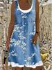 2024 European & American Summer Slim-Fit Strapless Bohemian Mid-Length Vintage Print Dress Set