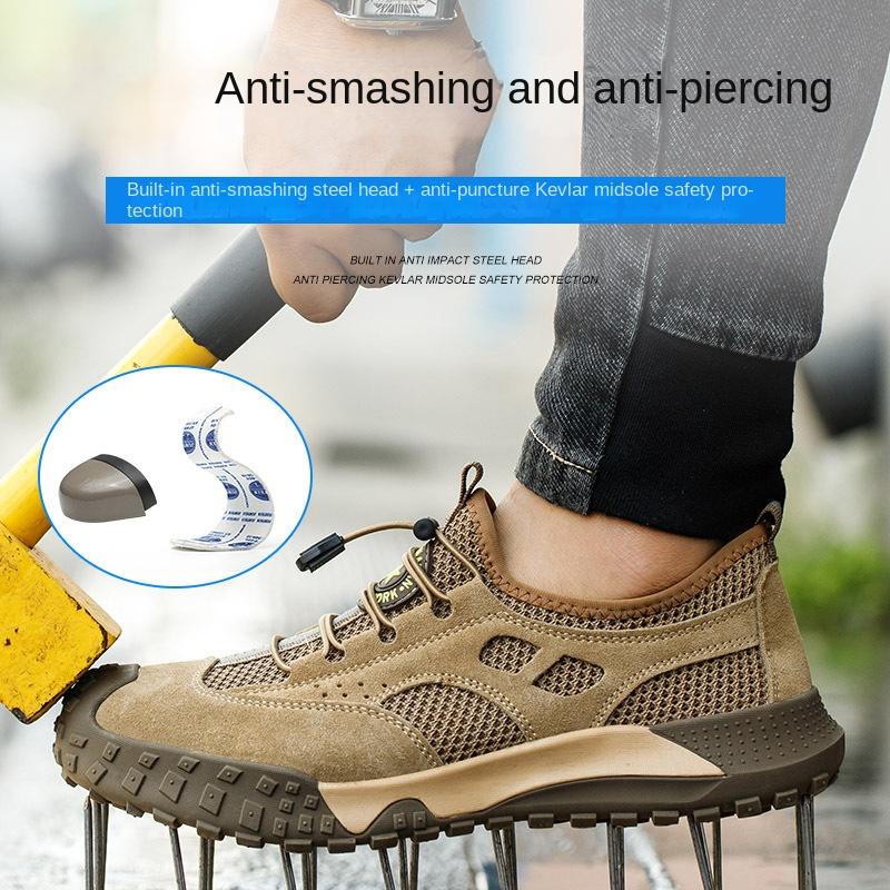 Labor Shoes Men's Anti-smash and Anti-puncture Lightweight Wear-resistant Insulation, Protective Safety Work Shoes