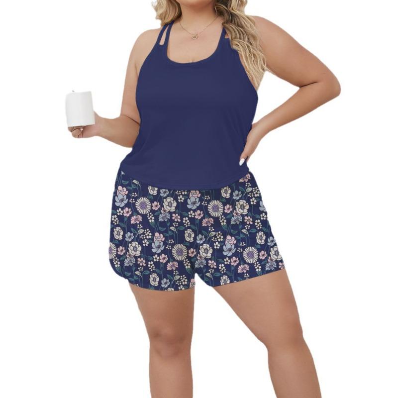 Women's Pajamas Two-piece Set of Halter Shorts Casual Loose Home Wear