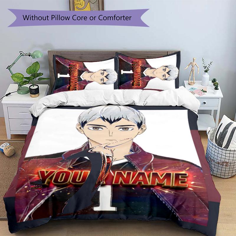 3pcs Shinsuke Kita Cover Set - Personalized Name, HD Printed Bedding with 1 Cover and 2 Pillowcases - Perfect for Home Decor, Easy Care