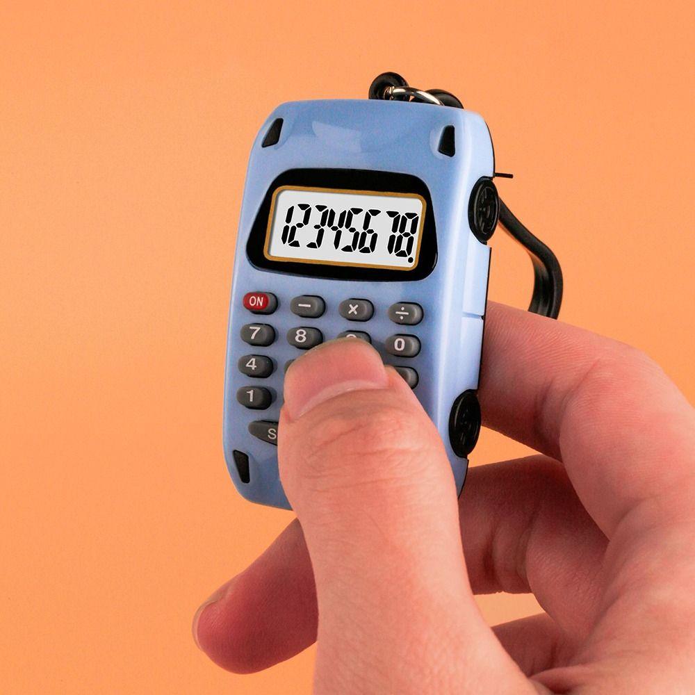 Mini Pocket Calculators 8 Digits Display Key Ring Portable Electronic Calculator  Student