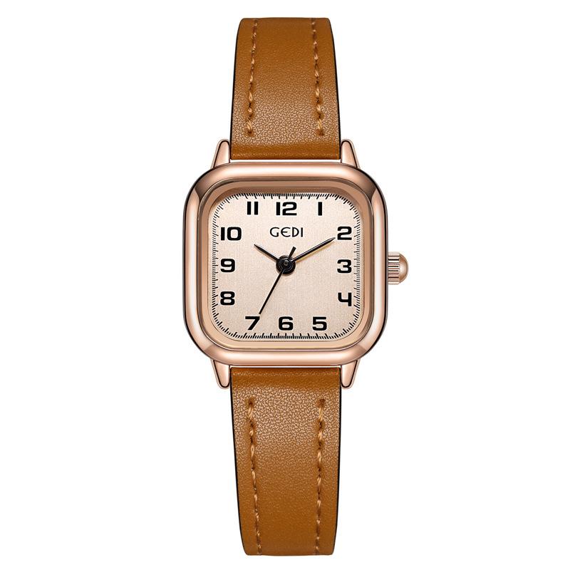 Exquisite Small Square Watch Women'S Simple Belt Watch Niche Square Small Dial Quartz Watch