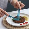 3Pcs/Set 3 In 1 Travel Foldable Cutlery Set Japan Style Plastic Cutter Fork Spoon Student Dinnerware Set Home School Camps Kitchen Tableware