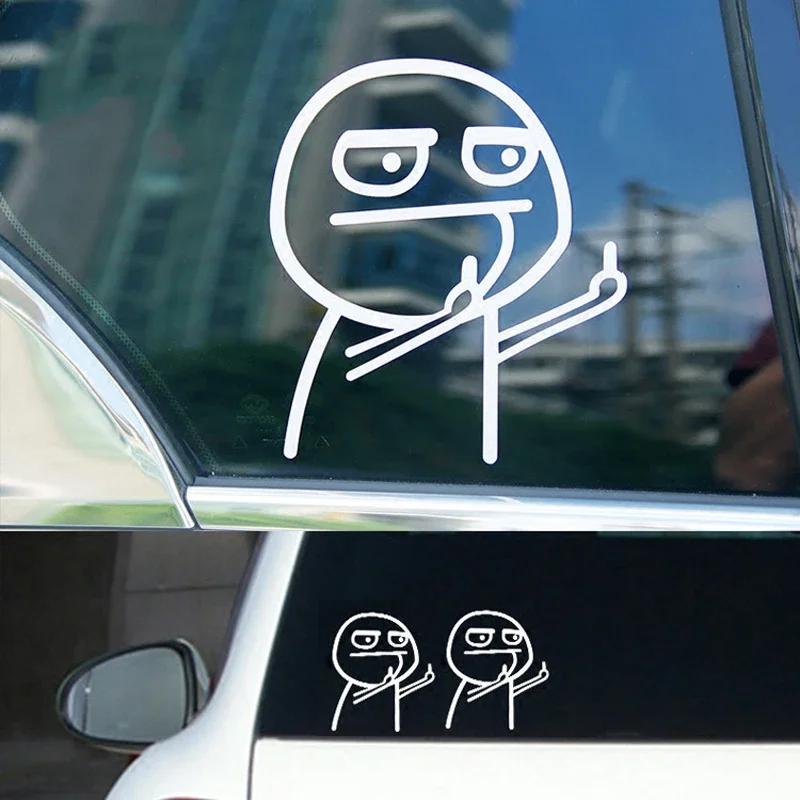 Car Sticker Taunt Despise Funny Middle Finger Personality Cartoon Creativity Body Sticker Reflective Car Sticker Auto Decoration