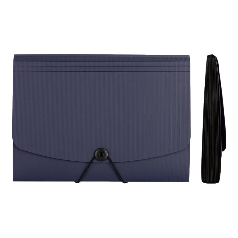 Deli 13-Pocket A4 Portable Accordion File Bag