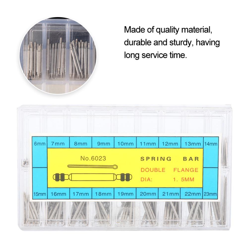 Metal Watch Spring Bar 6-23mm Watch Strap Link Pin Watch Repair Tool Kit for DIY Enthusiasts