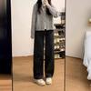 Chaqueta de punto acanalada para mujer, ropa de mujer, suéter tipo túnica con cuello redondo, suéteres casuales de moda de punto, suéteres recortados, jersey para mujer