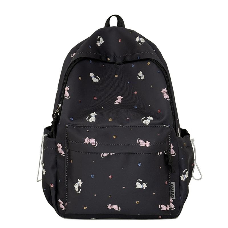 Cartoon Print Student Schoolbag Women s Large Capacity Lightweight Backpack