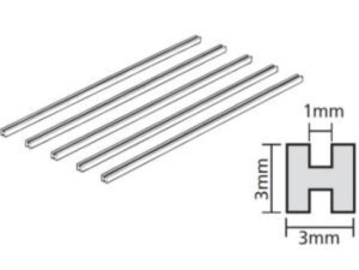 Tamiya Fun Craft Series 201 Plastic Material 3mm Rod 70201 Plastic Model Parts Fun Craft Series No. H-shaped (5 pieces)