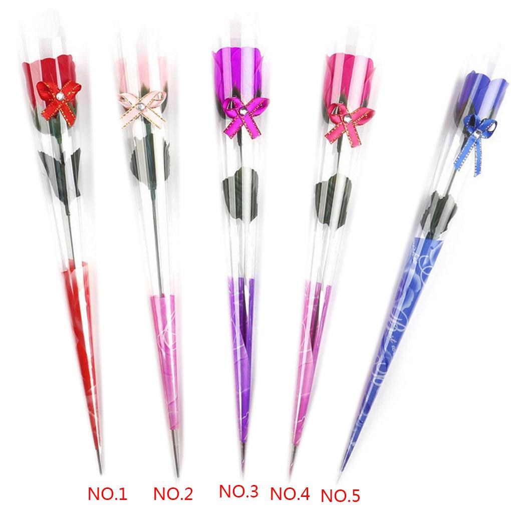 Hot Sale 1PC Rose Shaped Soap Decoration Soap Rose Flower Petals Bath Soap Essential Rose Soap Valentines Day Gift