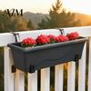Stainless Steel Railing Hangers 4Pcs Adjustable Planter Box Brackets, Flower Hangers, Pot Holders No Drill Plant Supports for Fence Balcony