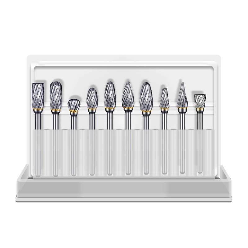 

10 Pcs 1/8 Shank Tungsten Carbide Milling Cutter Rotary Tool Burr Double Diamond Cut Rotary Dremel Tools Electric Grinding 1 set