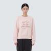 Women's Lettering Semi-Crop Sweatshirt Light Pink (S25FWFHT63)