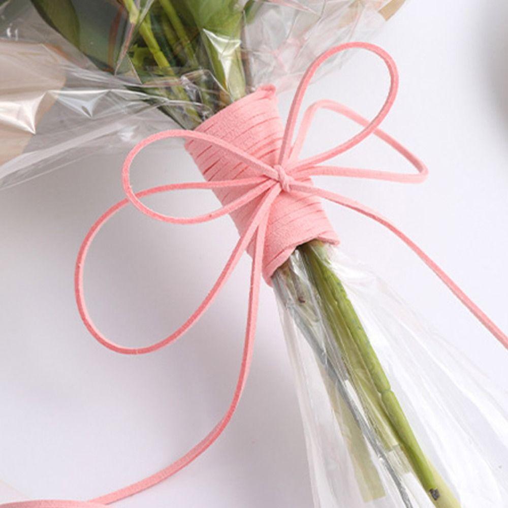 Handmade Leather Velvet Rope Korean Style Gift Packaging Rope Leather Roll Thread DIY