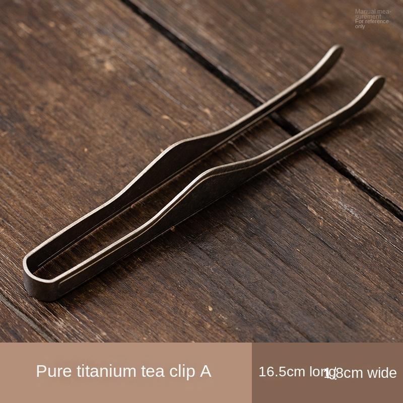 

Pure Titanium Non-Slip Tea Pincers Take Teacup Tweezers Tea Making Tools Kombucha Clip High-End Tea Clips