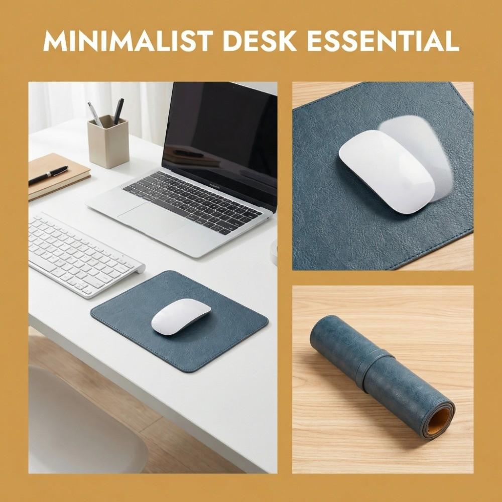 Non-slip Double-sided Mouse Pad Cowhide Leather Texture Mousepad High Quality Mice Mat Students