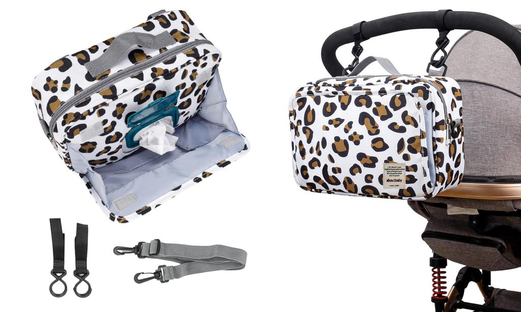 Village River Diaper Pouch with Perfect for Diaper Baby Supplies Cute Stroller Baby Shower Gift Built-in Wipes, Travel, Storage, Storage, Bag,