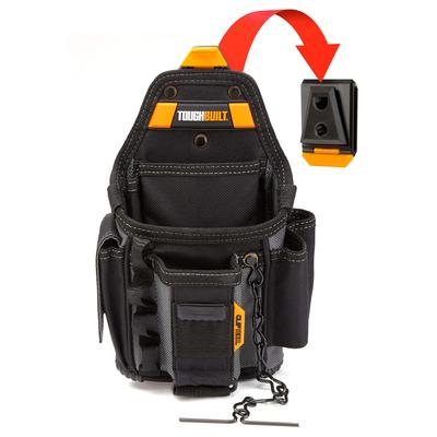 KNICKS TOUGHBUILT Small Black TB-CT-34 Electrician's Pouch, Polyester,