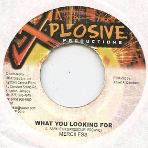 7inch Record MERCILESS / POWERSTONE - What You Looking For / Good Over Ev Xplosive 2002 Jamaica Reggae, Ska & Dub