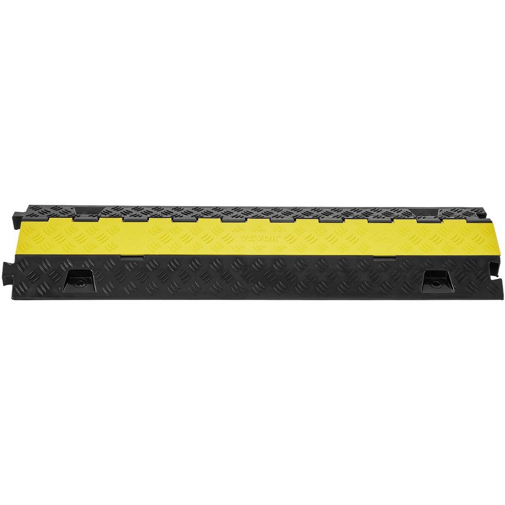 5 PCs Cable Protector Ramp, 2 Channel, 22000 Lbs/axle Capacity Heavy Duty TPU Wire Cover Ramp Hose Protector Ramp Driveway, Traffic Speed Bump with