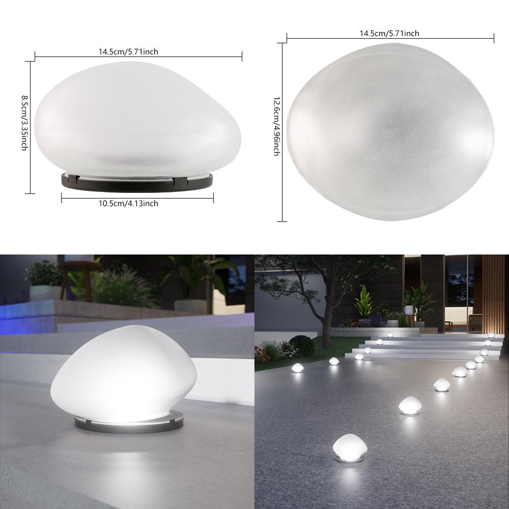Waterproof Solar Pebble Lights for Outdoor Lawn, Garden, Courtyard, Villa Decoration