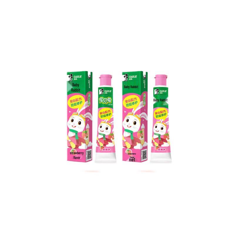 Darlie Baby Rabbit Kids Strawberry Toothpaste Set (2x40g) with Vinda Tissues