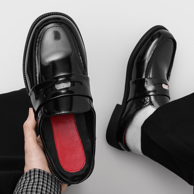 Big Size 46 Slides Sandals Slip-On Mules Half Drag Slippers For Man Patent Leather Flat Sneakers Backless Loafers Casual Shoes