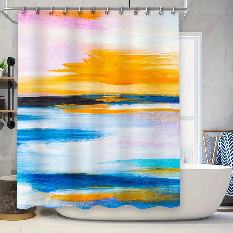

Modern Bathroom Decor: High-Quality Fabric Shower Curtain With Dog Print Design For Kids Bathrooms Available In Multiple Sizes ( W60H190(CM)-1 Pcs