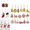 Charming Xmas Felt Wooden Decorations Featuring Delightful Characters For A Joyful Christmas Tree