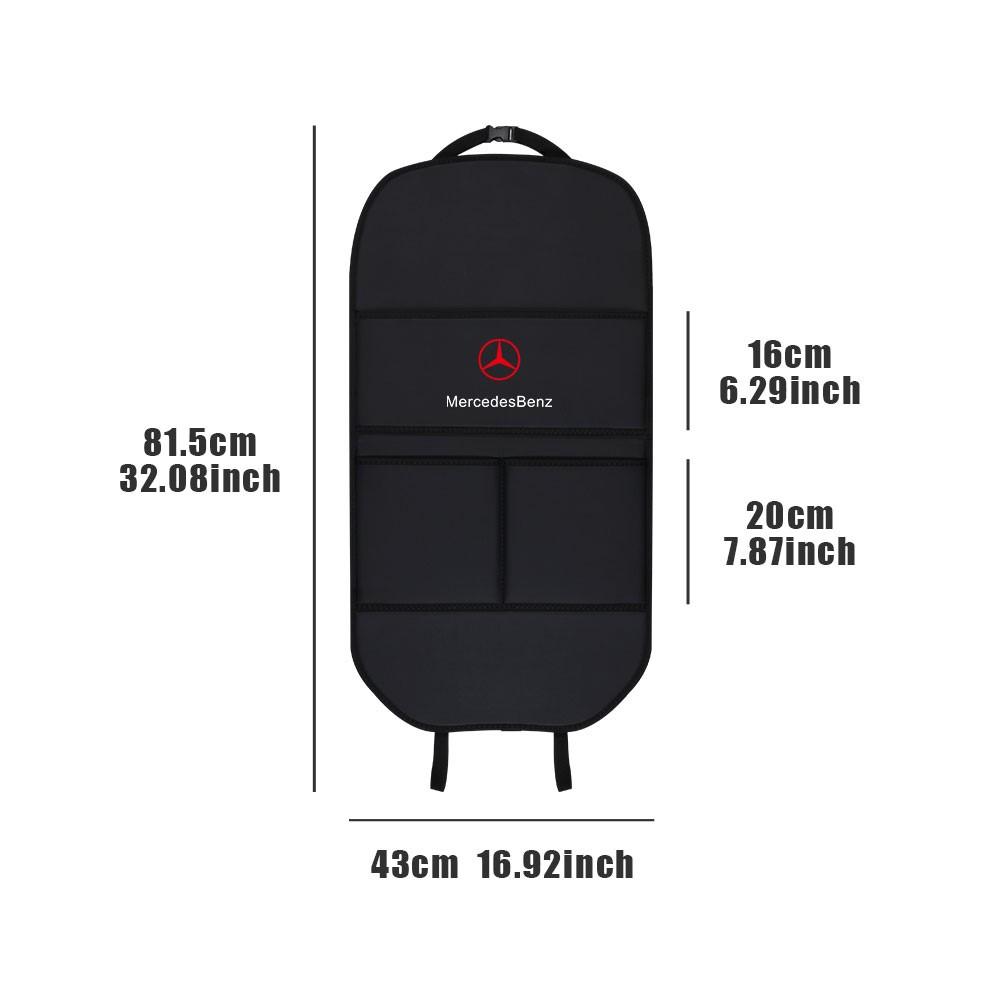 Car Seat Storage Organizer Multifunctional Leather Car Back Multi Pocket Storage Bag For Mercedes Benz AMG W204 W203 W212 W124