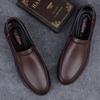 FashionTrendy Men's Genuine Leather Shoes Anti-skid Loafers Men's Casual Shoes Soft Soles Comfortable Driving Shoes Park Walking Shoes
