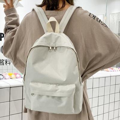 Women's Backpack Small Backpack for School Teenagers Girls Nylon  White Bookbag Fashion Solid Color Travel Backpack Street Trend