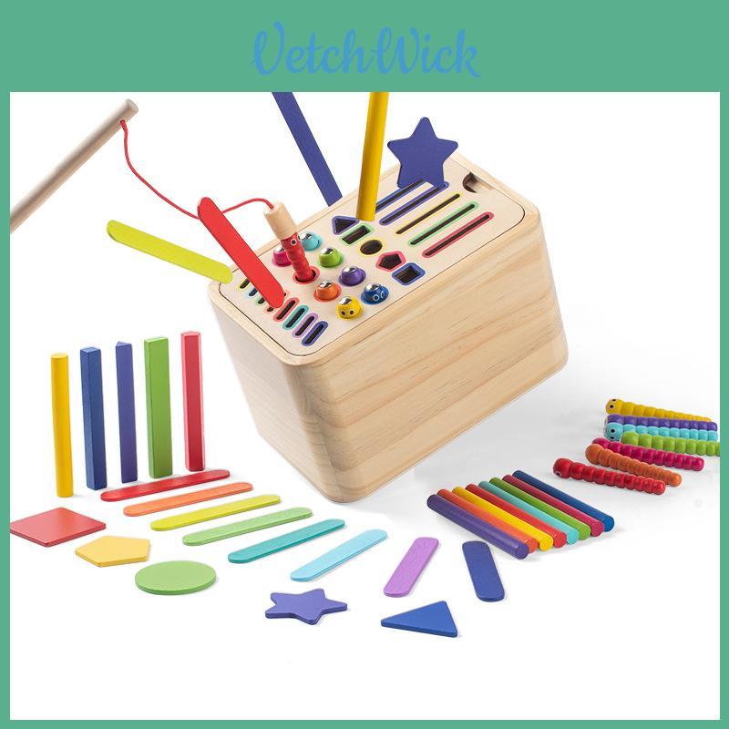 Childrens Wooden Educational Sorting Kit With Shape And Color Classification For Early Development