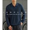 Men's Lyocell-Linen Blend Long-Sleeve Knit Polo Shirt