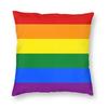 Nordische Gay Pride LGBT Regenbogenflagge Sofakissenbezug Weiche LGBTQ Lesben Wurfkissenhülle Für Wohnzimmer Heimdekoration